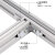 沃数 铝合金走线架 DXCB500 标准型DXC铝材桥架 宽500mm×长1米 用于通信机柜机房局楼强弱电缆上下走线