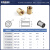 光学精密配件M3M4M5M6 M8x0.25细牙螺母螺纹衬套 M4x0.25（6mm） 长度10mm
