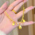 喜兆（XIZHAO）黄金水滴项链5G精品时尚套链流苏绸缎蕾丝水滴黄金项链送老婆 9.69克