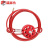 盛富永 轮式缆绳锁 可调节钢缆安全锁具阀门锁 直径3.8mm长2米红色