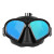 LZJV自由潜水镜低容积 深潜面镜 游泳潜水用品装备面罩浮潜套装 黑镀蓝单面镜带支架