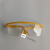盛融乾化学品防护眼镜 护目镜防飞溅防风沙安透明防护眼镜 劳保眼镜 工 黄边眼镜