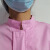 紫羲（ZXFH.NET）细斜纹立领防护服男女医师卫生美容服化学试验白大褂工作服 粉红色 XL