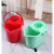 手动挤水桶手压地拖桶清洁拖把桶塑料旋转拧水单桶老式墩布桶 0882绿色一套多加一个篮子