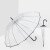大雨伞双人直杆透明伞 高强度加厚面料透明雨伞 23寸透白 . 透白 .