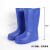 卫生靴加绒食堂厨房工厂专用雨靴防滑耐油高筒棉水鞋 蓝色高筒加绒款 加厚EVA材质 36 尺码标准