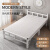 适用于折叠床单人租房简易双人铁床办公室午休1.2米便携陪护钢丝床 加厚木板床-白色（80宽）