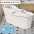泡澡桶大人浴桶洗澡桶沐浴桶浴缸洗澡盆儿童塑料浴盆全身 [加厚加高]白色1.4米 有盖