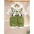 迪士尼（Disney）婴儿衣服秋冬款夹棉加厚连体衣满月周岁宝宝超萌爬服保暖外出棉衣 绿色 66cm