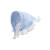 夏季法式温柔风格子蕾丝头巾少女田园风发带高级感海边丝巾头巾帽 蓝色 M（5658cm）