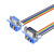定制DB9串口线 彩色排线 db9杜邦线DB9公对母压接排线 一对一接线 蓝色 1.5m