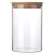 大小号高硼硅透明玻璃瓶茶叶杂粮收纳储物样品展示盒密封装饰 直径10厘米高度10厘米+竹盖子