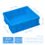 加厚正方形周转箱塑料零件盒收纳正方型塑料箱收纳盒工具箱物流箱 绿色六格：400x400x130mm
