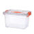 千井大号水箱储水箱透明加厚长方形养鱼箱方桶带盖塑料周转箱蓄水 加大号方盒透明32.5*23*19.