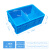 车载专用收纳盒分格零件盒小号无格周转箱长方形配件箱盖子物料盒 RG.325.二格箱+蓝色