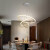 欧普灯餐厅灯吊灯现代简约饭厅餐桌吧台灯极简圆环创意设计师中山灯具 黑色-小三圈60+40+20CM-白光
