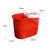 洗拖把桶手动老式地拖桶挤水涮墩布桶拖地桶挤水桶手压单桶 圆形地拖桶红色