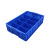 塑料分隔零件盒多格分类五金工具盒物料螺丝分格箱货架收纳盒周转配件盒 长6格（外长宽高360*250*140mm） 蓝