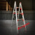 铝合金梯子伸缩多功能网红折叠工程梯加厚棒子梯便携人字梯 单侧1.5米4步