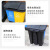 阿诺欣（ANUOXIN）脚踏式垃圾桶带盖 30L 双桶蓝可回收+灰色其他国标