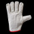 帆布手套24线双层劳保耐磨工作电焊防滑工地加厚焊工防护老保用品 白甲布红边全衬24线（10双）