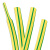 铸固 黄绿双色热缩管 加厚绝缘套收缩管电线保护套接地线 圆直径5毫米5米（3根装）