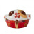 国潮陶瓷猫卡通烟灰缸客厅办公室家用摆件创意潮流时尚烟缸 珍藏宫廷艺术红-进宝