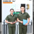 江波（JIANGBO）夏季短袖工作服套装 薄款耐磨透气劳保服 军绿（单上衣） L 