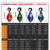起重滑车 吊钩0.5t-50t滑轮组 单轮双轮三轮四轮省力滑轮 颜色随 吊环32T单轮轴套款