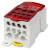 OLKWL（瓦力）大电流一进多出导轨式分线盒500A铜接线端子2.5-35平方线扁线口单级十一出接线盒 UKK-500A红色