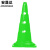 安晟达 PE环保耐磨路锥 训练场锥形雪糕桶路障锥路桩 38公分绿色（2个）