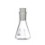 三角烧瓶锥形瓶 玻璃三角瓶带塞锥形烧瓶带刻度高硼硅耐高温25 50 100 150 200 2 25ml(含硅胶塞)