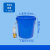 加厚大号垃圾桶工厂户外环卫分类塑料桶商用厨房圆桶带盖水桶 白色50#铁柄桶不带盖约30升