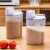 杂粮收纳盒家用五谷粮食储物罐米桶厨房食品储存装豆子塑料密封罐 透明手4个装 密封刻度控量