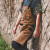 适用美式复古牛仔围裙耐磨园艺木工美发画画男女户外工作服定制印 红棕+杏色细帆布袖套