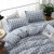 青染做床单被套的布料 纯棉灰色格子斜纹布料床单被罩布料日式简约全 浅灰色 斜纹灰格