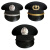 莱文格（LEVENGER）帽子黑色保安帽子物业保安大盖帽订制大檐帽带帽徽执勤帽 黑色+银色帽封带 55