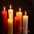 铸固 应急照明蜡烛 加粗家庭用停电照明无烟无味蜡烛长效燃烧 红色六个加烛台