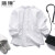 G2000白色衬衫女式春夏通勤圆领七分袖职业白衬衣立领工装正装无 蓝色条纹(七分袖) 34/S适合80-90斤