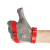 3指钢丝手套5级不锈钢防割金属手套 验厂加工铁手套钢环手套1只 红色 9/L