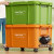 京度 大号储物箱塑料箱带盖周转箱带轮收纳整理箱 480*335*285mm橙色