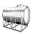 304不锈钢水箱卧式储水罐水塔平放加厚太阳能楼顶蓄水桶 加厚5吨长2.7M宽1.4M高1.55M 304壁