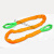 国标工业柔性吊装带双扣环形3/5/10吨起重圆形软吊带吊车吊树吊绳 2吨5米 橘色，绿色 默认