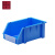 工创优品 零件盒组合式塑料加厚斜口收纳物料零散螺丝盒仓储货架盒R5蓝色 160*100*70mm