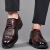 卡驰狼（KACHILANG）男鞋2022新款男士真皮透气商务正装皮鞋布洛克婚鞋新郎工作单鞋 黑色 38