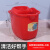 手动挤水桶手压地拖桶拖地拖把桶塑料旋转拧水单桶老式墩布桶 502大红色一套(带篮子)+1个篮子