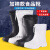 高筒加棉EVA泡沫雨靴男女冬季防水鞋水靴厨房防滑耐油食品靴工业品 zx高度8cm左右：白色牛筋底-不加棉 45