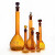 KAIJI LIFE SCIENCES容量瓶标准口具塞4.0高硼硅玻璃定量瓶细颈梨形瓶带检定证书棕色100ml,72只1箱