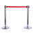 隔离带伸缩带一米线栏杆排队护栏警示带不锈钢伸缩围栏警戒隔离线 3米咖啡色（0.5mm）