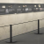 一米线矮脚小型围栏杆美术博物馆艺术展厅警戒隔离护栏50CM高礼宾杆警示柱 黑金色皇冠头